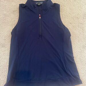 Greyson Navy Zip-Up Top